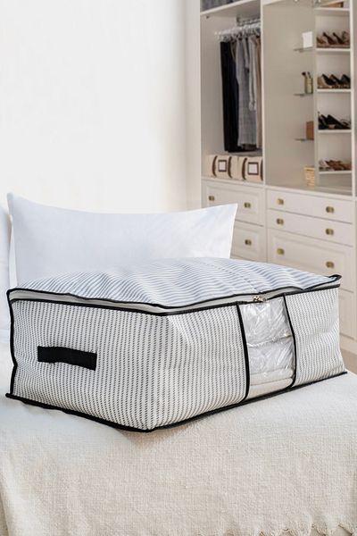 Morlay Mega Size Pickered Storage Base - Pillow Pique Sweater Blanket, 63X43X32 cm