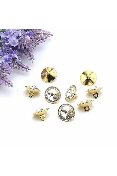 Hobi Dünya Taşlı Yastık Ve Mobilya Düğmesi Altın