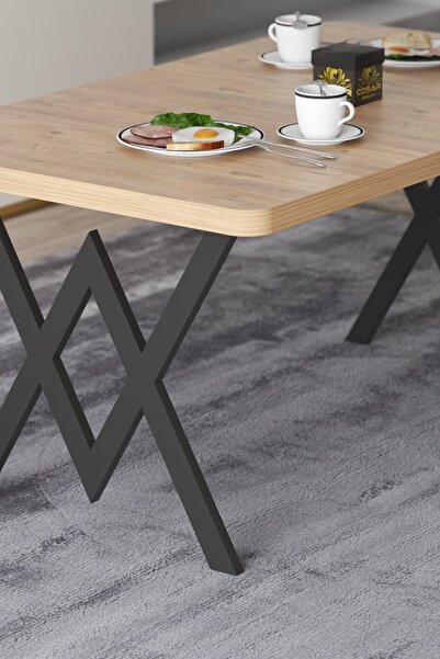 Cosargroup Parla Mutfak Yemek Masası W Metal Ayak 70x110 Mutfak Yemek Masası