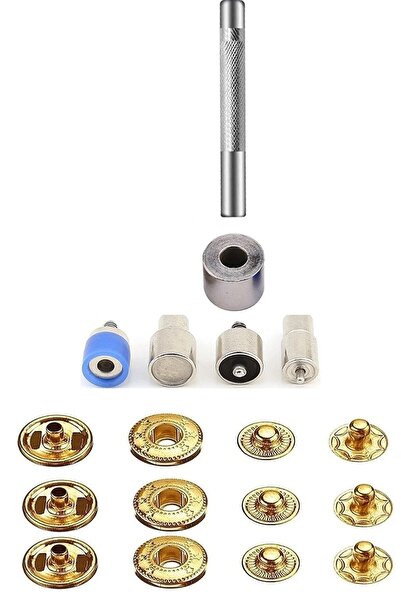 Hobi Dünya Metal Gold Çıt Çıt Kiti 12,5 Mm