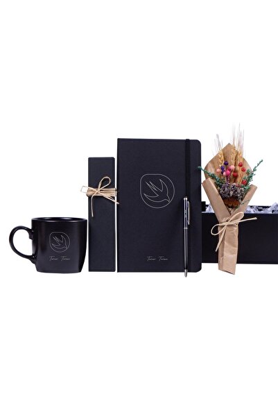 Kitaplı Hediye Yazılımcıya Isme Özel Swift Temalı Ajanda Kupa Kalem Çiçek Buketi Hediye Seti