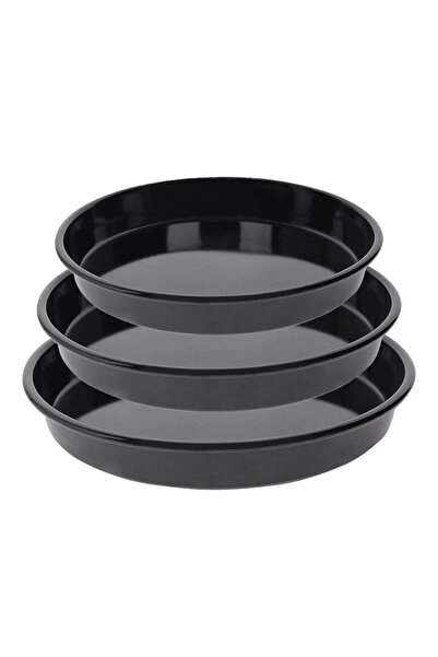 emayecim Yuvarlak Emaye Fırın Tepsisi Seti 3'lü