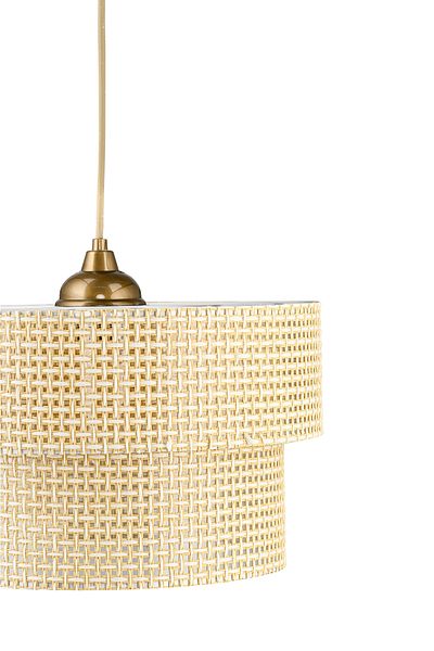 EvLight Natural Rattan 2 Tier Modern Pendant Chandelier