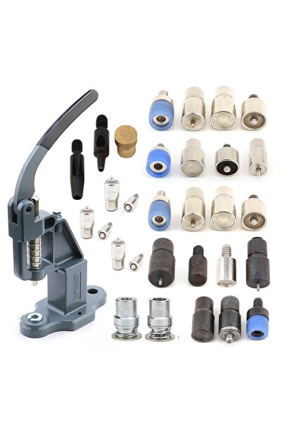 DZN Tools Çıtçıt, Klikit, Rivet, Kuşgözü Ve Kumaş Kaplama Düğme Makinesi Kalıplı Set