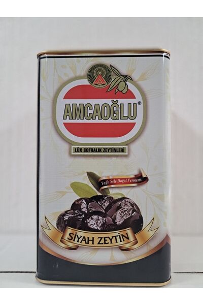 AMCAOĞLU ZEYTİN 5 Kg Birinci Kalite Lüks Doğal Yağlısele Siyah Zeytin