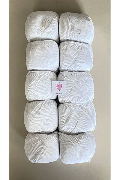 Makromİps Πολυτελές Amigurumi Punch Νήμα Baby Soft Cotton Πλέξιμο - 10 ΤΕΜ (50grx10) Νήμα Hobby