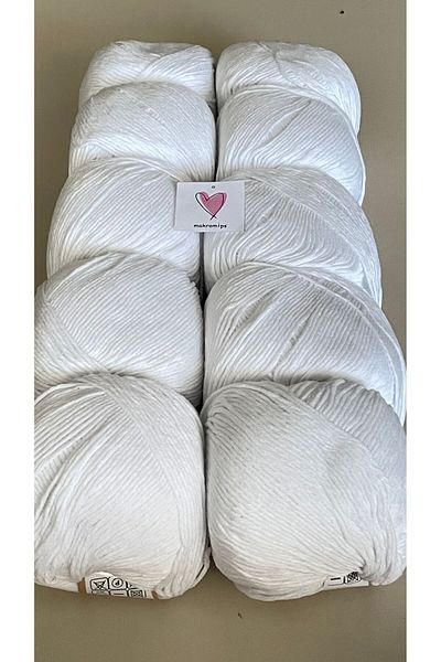 Makromİps Πολυτελές Amigurumi Punch Νήμα Baby Soft Cotton Πλέξιμο - 10 ΤΕΜ (50grx10) Νήμα Hobby