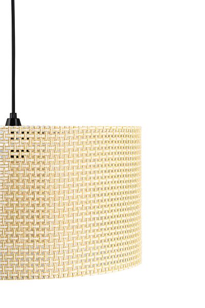 EvLight 38' Cylinder Hazeran Rattan Pendant Lamp Chandelier
