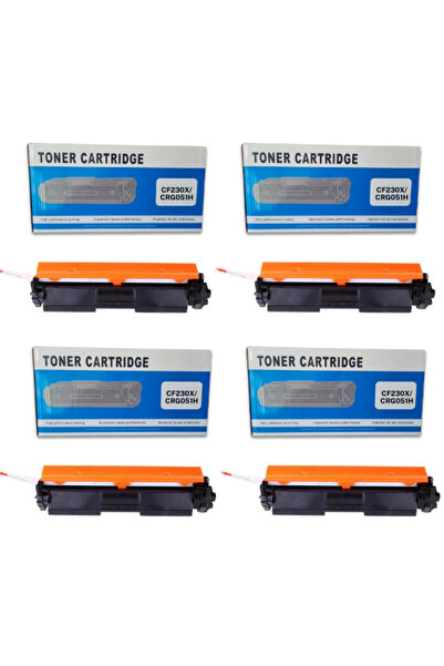 CF230X/CRG051H CHIPLİ MUADİL TONER - Dörtlü Paket