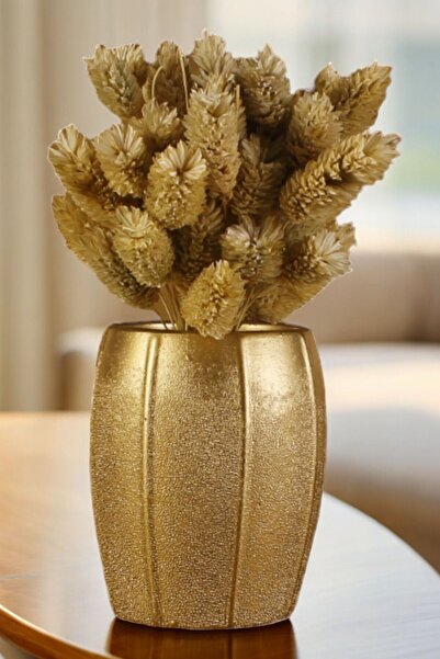 YAYBOX Dekoratif Vazo El Yapımı Altın Renk Model 44