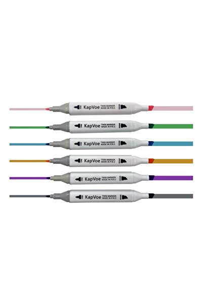 KAPVOE 80 Adet Çift Uçlu Touch Marker Art Tasarım Keçeli Kalem Boya Seti Çanta Hediyeli