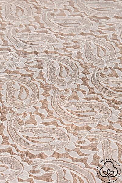 Finezza Şal Lüx Raşel Dantel Krem Masa Örtüsü 155x220 Cm - 1292