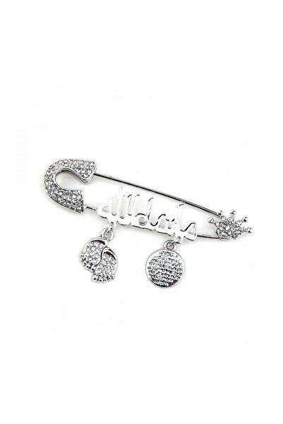 Hobi Dünya Arapça Maşallah Yazılı Bebek Iğnesi Gümüş