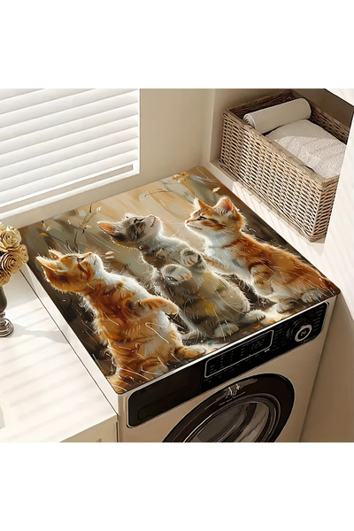 Else Halı Çamaşır Makinesi Örtüsü Kurutmaşık Koruma Matı Sıvı Geçirmez Kaymaz...