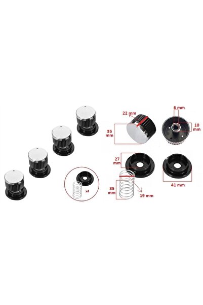 Universal Siyah Luxell Fırın Ocak Şofben Set Üstü Ocak Düğmesi 1 Li Takım