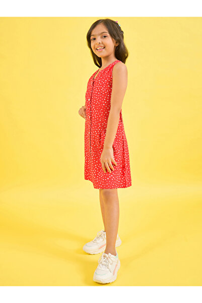 Stylo Bug By Styli Spot Print V Neck Casual Dress