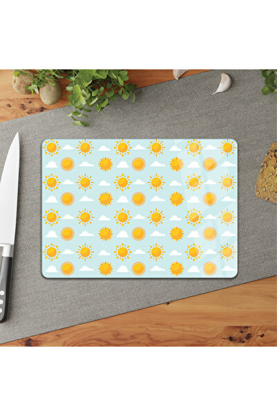 DreamHomes لوح تقطيع زجاج الشمس والسحابة 25*35