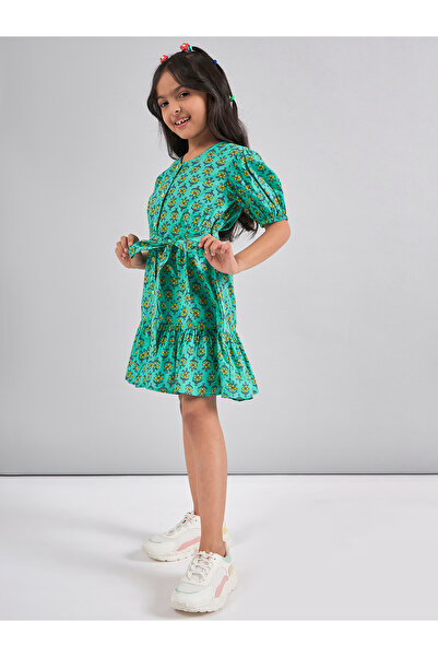 Stylo Bug By Styli Flower Print Fit and Flare Casual Dress