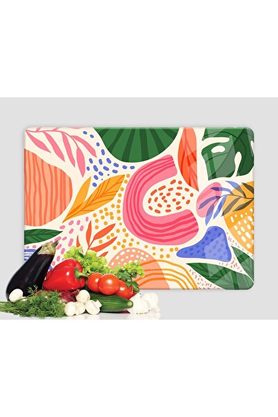 DreamHomes Glass Cutting Board |   Live Colors 25*35 Glass Cutting Board