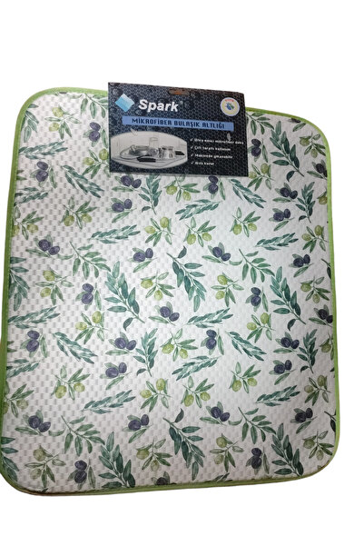 Spark Mikrofiber Bulaşık Altlığı Zeytin Dallı Desen 50x50 cm.