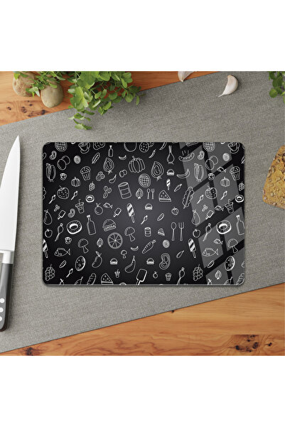 DreamHomes 25*35 Black Glass Cutting Board