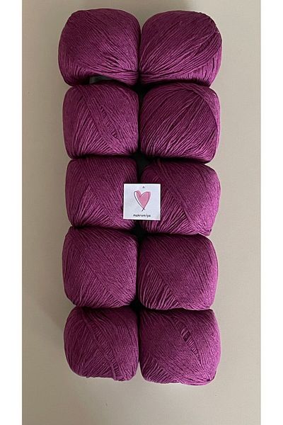 Makromİps Πολυτελές Amigurumi Punch Νήμα Baby Soft Cotton Πλέξιμο - 10 ΤΕΜ (50grx10) Νήμα Hobby