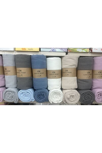 Capital Home Yazlık Çift Kişilik Pike Krem