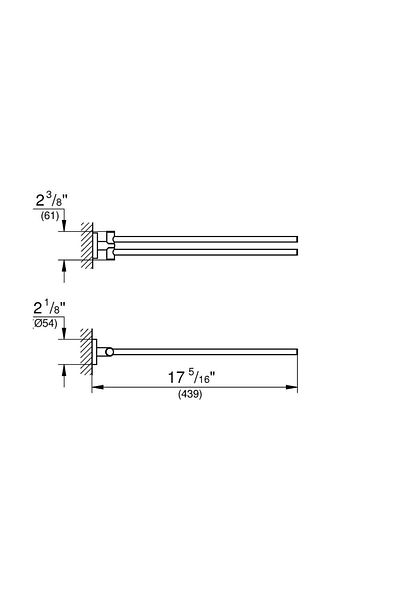 Grohe Towel Holder Double 44 Cm Essentials Cool Sunrise - 40371gl1