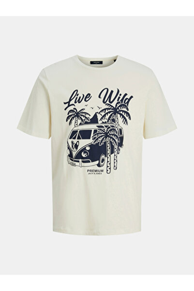 Jack & Jones Front Graphic Print Crew Neck T-Shirt
