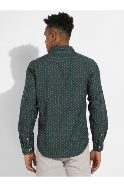 Campus Sutra By Styli Ditsy Print Long Sleeves Casual Shirt