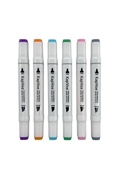 KAPVOE 100 Adet Çift Uçlu Touch Marker Art Tasarım Keçeli Kalem Boya Seti+ düzenliyici Stand + çanta