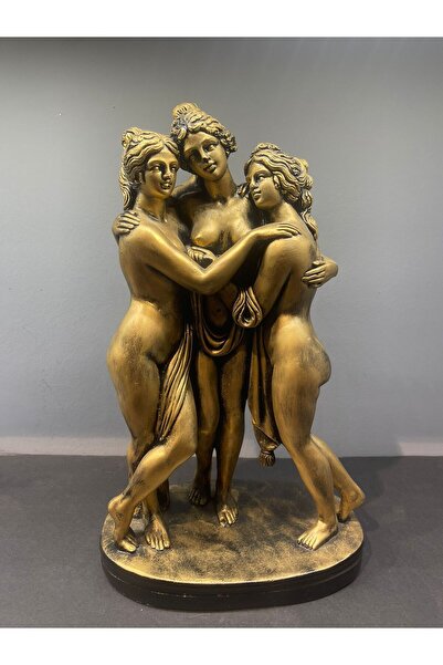 Peramari Dekoratif Polyester Antik Yunan Melekleri Gold Eskitme