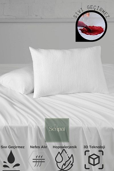 Senpai 100% Liquid Waterproof 3D Covered Pillow Mattress Protector - Home