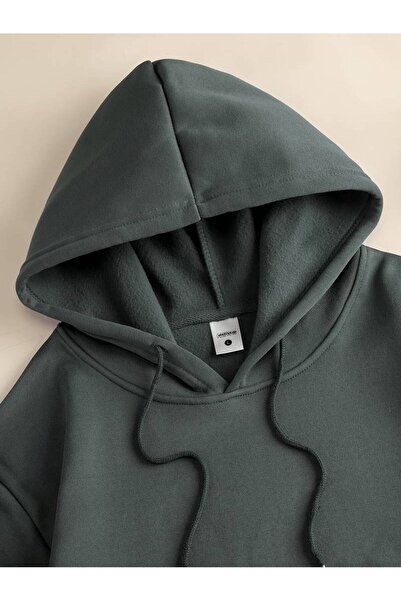 AMMA Унісекс з принтом Love Peace Оверсайз з капюшоном Зимова футболка - 3 нитки