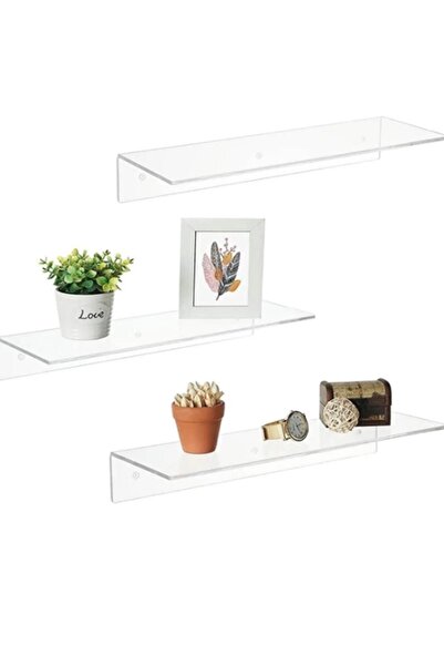 SeHa Design Pleksi Akrilik Raf 3 Mm Şeffaf 40cm X 15 Cm 1 Adet ( Tekli )