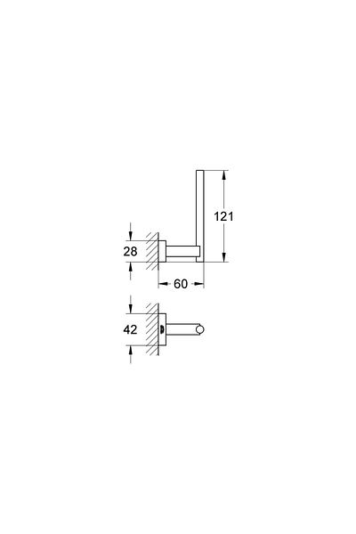 Grohe Essentials Cube Spare Toilet Paper Holder -40623001