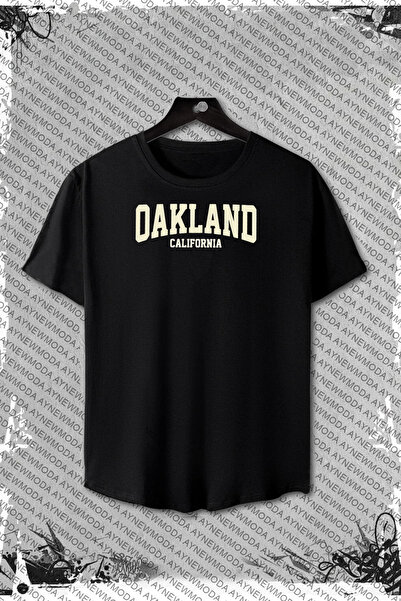 arıkoğlu kumaşçılık Μπλουζάκι Unisex Oakland με στάμπα Oersize