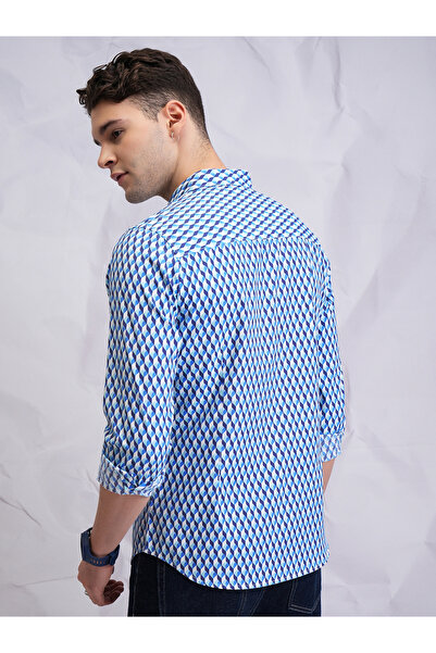 Highlander By Styli Slim Fit Printed Casual Shirt