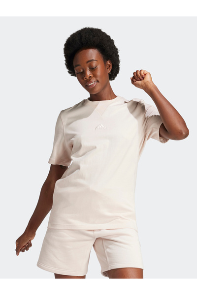 adidas تيشيرت رياضي رجالي بأكمام قصيرة للجري، لون وردي فاتح