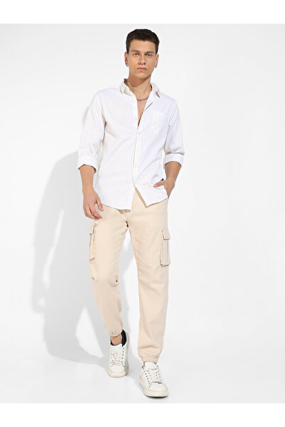 Campus Sutra By Styli Chalk Striped Button Down Shirt