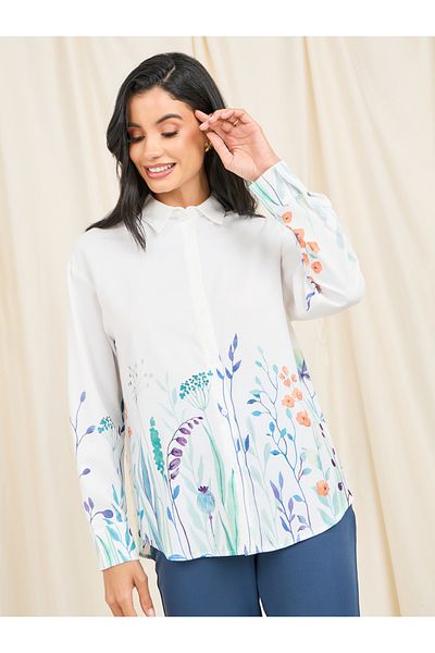 Styli Placement Print Relax Fit Shirt