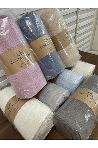 Capital Home Yazlık Çift Kişilik Pike Krem