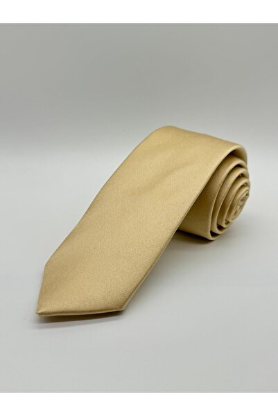 HARES Περιορισμένη Έκδοση Ανοιχτό Χρυσό Κραβάτ & Μαντήλι Χειροποίητης Κατασκευής Dupont