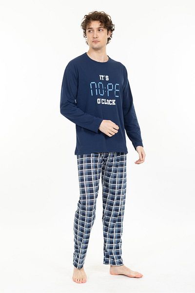 TAMPAP Men's Printed Pajama Set Long Sleeve Tampap Nope