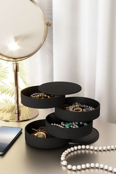 Pufwin Home Amber Gem And Jewelry Storage Box Organizer