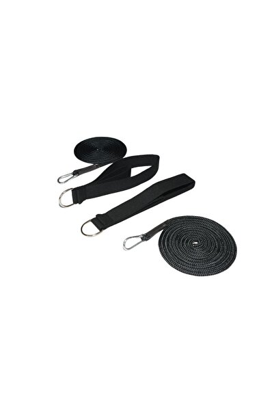 Drop Pilates Reformer Pilates Double Straps ( Ikili ) Elcik - Halat Takım Siyah