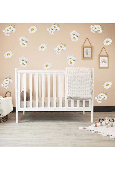 MAARS 3 Farklı Papatya desen, gerçek görünümlü, Çocuk odası, Duvar süsü, Etik...