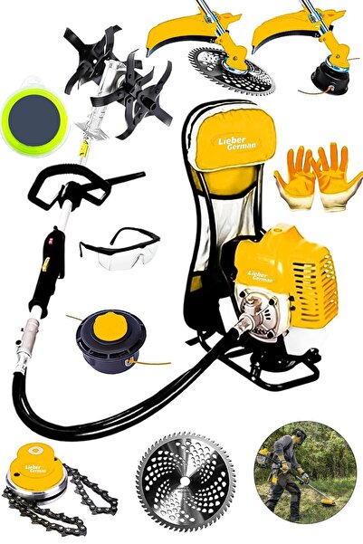 Lieber German Teknoloji Ylx 2.4 Hp Benzinli Sırt Tipi Çim Biçme Tırpan Makine...