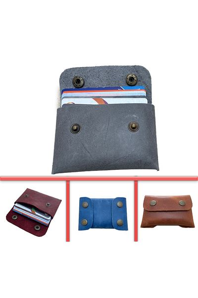 AiryFooT Μπορεί να περιέχει 10 κάρτες Ανδρικό πορτοφόλι από γνήσιο δέρμα - Θήκη διπλής κάρτας