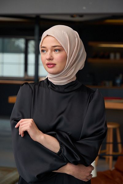 FRESCO SCARFS İpekhan Cotton Voile - Κρεμ σάλι